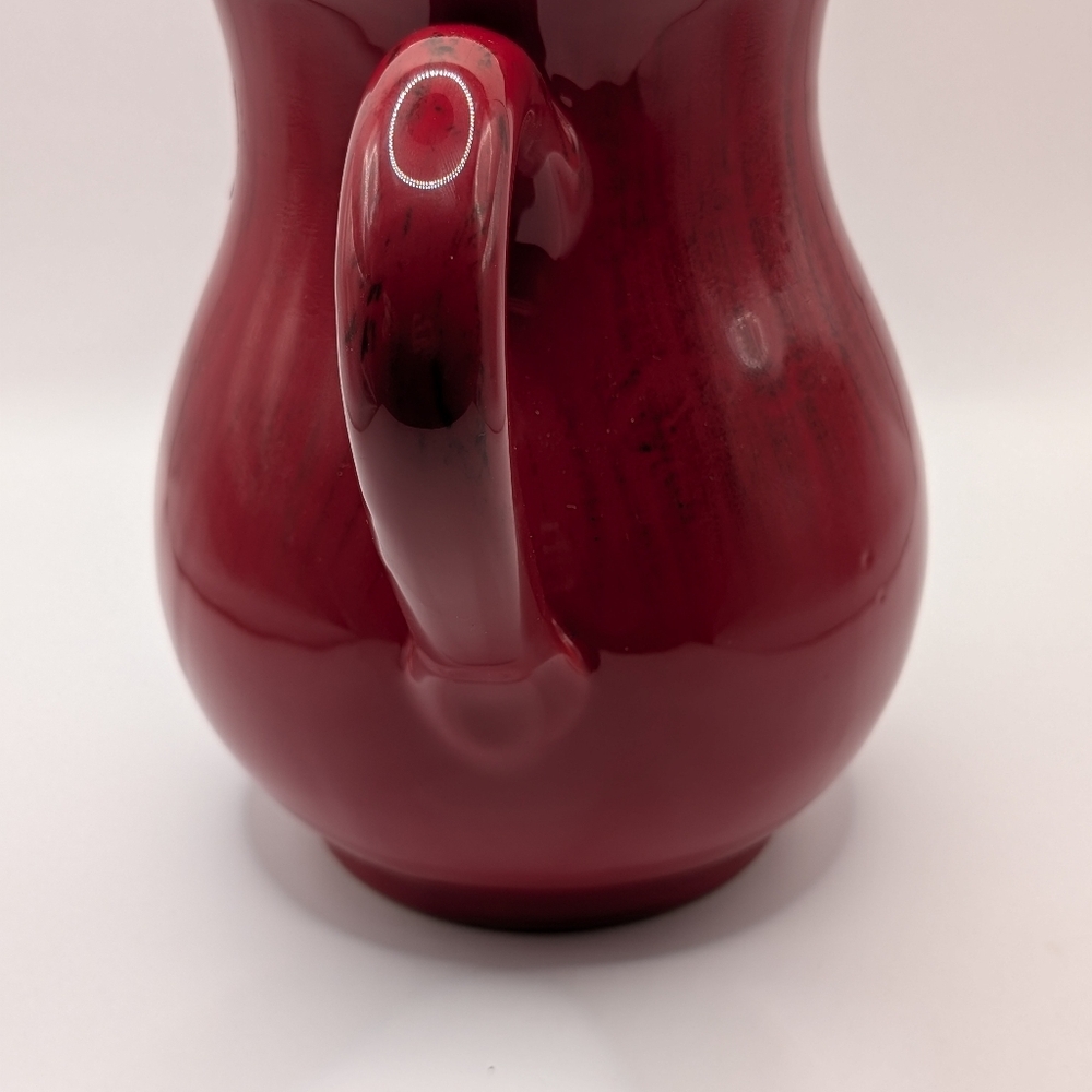 Red Ceramic Pitcher - Picture 3 of 9